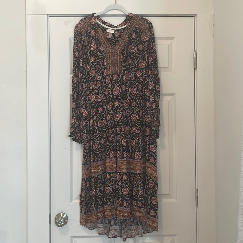 Maxi patterned dress - worn once!
